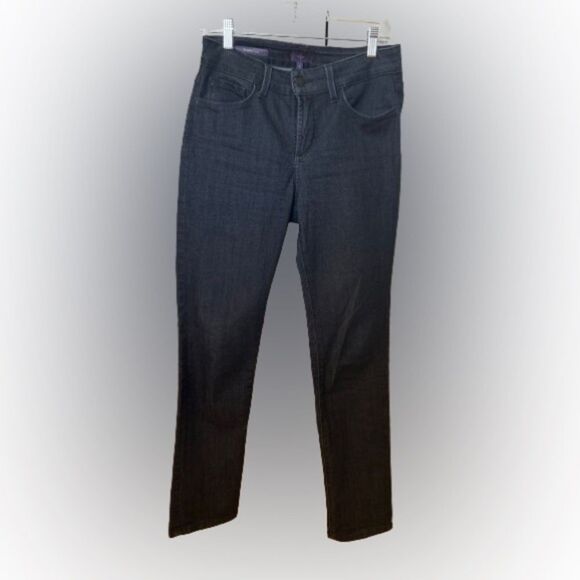 NYDJ Dark Enzyme Wash Sheri Skinny Stretch Denim Jeans Women's sz 4 - Picture 2 of 4